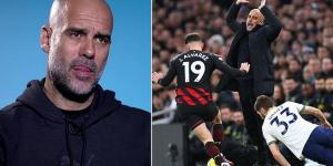 Pep Guardiola jokes next season's target is just to score a GOAL away at Tottenham... as the Man City boss insists he won't think about a Treble unless they win the FA Cup final