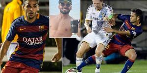 Ex-Barcelona defender 'is ARRESTED after firing an unauthorised gun into the air in a car park' - as the former Nou Camp flop is 'released after a custody hearing ahead of facing trial in Brazil'