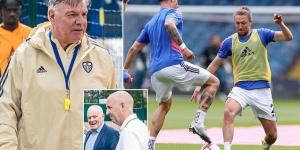 Leeds boss Sam Allardyce switches training sessions to Elland Road ahead of Sunday's relegation decider in a bid to end home woe... while club legends Eddie Gray and Gary McAllister give a pep talk to Whites squad