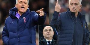 'That's the only club I don't have a close bond with!': Jose Mourinho claims his relationship with Spurs has broken down since his 2021 sacking... and says Daniel Levy 'didn't give too much' during his time at Tottenham