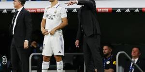 Asensio has a foot and a half out of Real Madrid