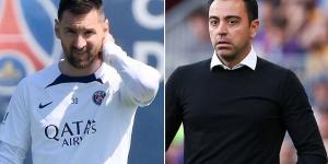 Lionel Messi will decide his future THIS WEEK, according to Barcelona manager Xavi... with the Spaniard giving his '100%' blessing to welcoming back the Argentine after PSG exit