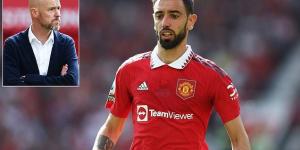 Manchester United star Bruno Fernandes reveals he has been 'called' into to the office by Erik ten Hag 'two or three times' this season to discuss his performances ahead of FA Cup final showdown with Man City 