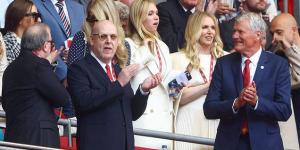 Man United co-owner Avram Glazer attends their FA Cup final against neighbours Man City at Wembley - which 'cost him another £250,000' - amid the club's protracted takeover talks and ongoing protests by supporters 