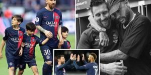 Lionel Messi pays tribute to 'beautiful person' Neymar after their two years together at PSG comes to an end with the Argentine star BOOED by fans during his last appearance