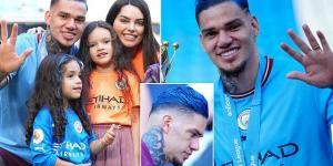 Ederson insists he will dye his hair blue again should Man City win the Champions League final... after promising his daughter he would repeat the celebration after winning the Premier League title