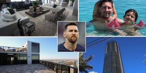 Inside Lionel Messi's luxury $9MILLION Miami apartment located just seconds away from 'golden beach', with an elevator just for his car - and a private restaurant!