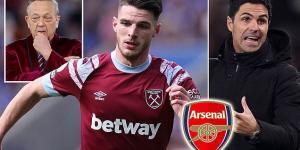 Arsenal FINALLY reach a £105m agreement with West Ham for Declan Rice, with personal terms a formality after England star asked Hammers to accept Gunners offer as City interest cooled