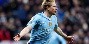 Kevin de Bruyne SCORES and assists on his Premier League return - five months after his last top flight game - with Belgian playmaker netting superb long-range strike to equalise for Man City against Newcastle