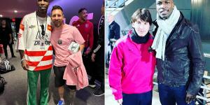 Chad Johnson meets Lionel Messi again after Inter Miami's MLS opener vs Real Salt Lake City... as the former NFL star shares then-and-now photos 18 years on from first encounter