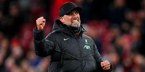 Jurgen Klopp delights in electric Anfield atmosphere as he fist pumps in front of all four stands after Liverpool fought back to beat Luton and move four points clear at the top of the Premier League