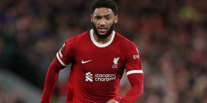Jurgen Klopp FUMES at Joe Gomez as the Liverpool defender tries a wild shot when Reds were trailing against Atalanta - with England star still yet to score for the club in 218 games