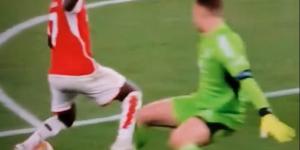 Slow motion footage sheds new light on decision not to give Arsenal a penalty after Bukayo Saka was tripped by Manuel Neuer - but fans remain divided on the controversial call