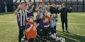 Newcastle stars Kieran Trippier and Dan Burn treat young deaf fans with kickabout... before confirming the supporters will be mascots for the Magpies clash with Tottenham