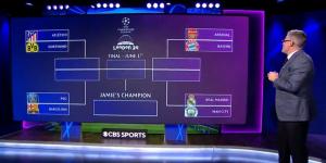 Jamie Carragher predicts how the Champions League final eight will go... and makes a barbed comment about one of his projected finalists