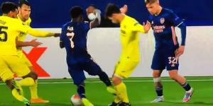 Fans slam 'JOKE' of a penalty given to Bukayo Saka in footage of the Arsenal star winning a spot-kick in 2021 - which shares similarities with his tumble against Bayern Munich
