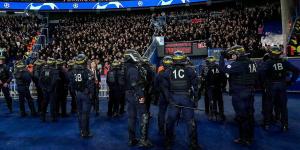 France draft in their elite counter-terrorism unit to guard PSG's stadium for tonight's Champions League game amid ISIS terror threat, with police using drones after 'kill them all' threat