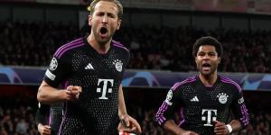 Harry Kane scores on his return to Arsenal as the Bayern Munich striker punishes William Saliba's mistake to set a new goalscoring record at the Emirates