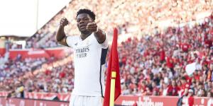 Aurelien Tchouameni scores 30-yard screamer as Real Madrid secure narrow win over Mallorca... with Carlo Ancelotti resting several players ahead of Man City tie