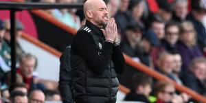 Erik ten Hag storms OUT of press conference following 2-2 draw with Bournemouth after being questioned over Man United's dismal record which leaves Red Devils in danger of setting unwanted Premier League record