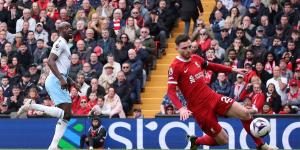 Fans heap praise on stunning goal-line clearance from Andy Robertson against Crystal Palace... with the Liverpool defender hailed for 'saving the season'