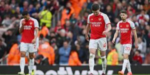 'We've choked again': Piers Morgan leads Arsenal fans slamming Mikel Arteta's side after they suffer costly defeat at home by Aston Villa in Premier League title race