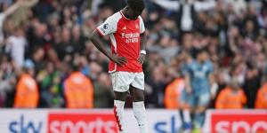 Fans savage Bukayo Saka for limping AGAIN after his 'stinker' during Arsenal's 2-0 defeat to Aston Villa as they joke hobbling around during a big game is the winger's 'signature move'