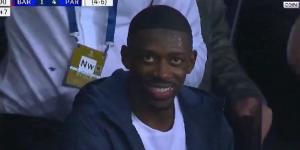 Fans claim Ousmane Dembele 'HATES' Barcelona as he is seen laughing as his former side capitulates against PSG to crash out of the Champions League after their fans booed him