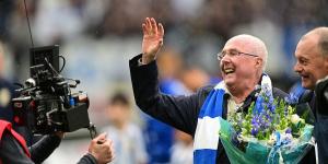 Heartwarming moment Sven Goran-Eriksson gets emotional as Gothenburg fans serenade the terminally-ill former England boss with a song and tifo before Swedish top-flight match