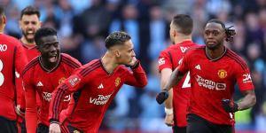 Man United's 'shameless' £85m 'prat' Antony is slammed for ear-cupping taunt to defeated Coventry heroes and told 'you wouldn't even start for them' by Gabby Agbonlahor after FA Cup flop