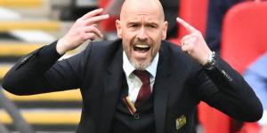 Man United manager Erik ten Hag slams his critics as a 'disgrace' for 'embarrassing' questioning of their FA Cup struggle against Coventry - and defends his 'four out of four' cup record