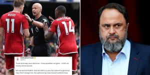 For Nottingham Forest to claim that referees are dishonest is as laughable as it is disgusting, writes IAN LADYMAN. The clubs are the bad guys here