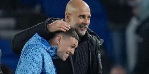 Pep Guardiola reveals how Phil Foden can get even BETTER, as he hails the 'unbelievable' Man City forward following two-goal display in dominant win over Brighton