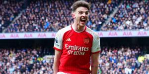 Footage emerges of Tottenham fans abusing Declan Rice before the Arsenal star has the last laugh as he celebrates in front of them after setting up goal for Kai Havertz