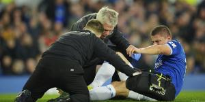 Vitaliy Mykolenko set to miss the rest of the season after suffering an ankle injury in Everton's Merseyside derby win - with the Ukrainian defender's Euro 2024 hopes in doubt