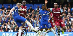 Conor Gallagher scores outrageous volley but misses sitter from three yards out minutes later during Chelsea's clash against West Ham