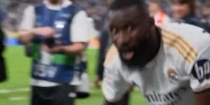Hilarious moment Antonio Rudiger thanks the VAR monitor after Real Madrid's dramatic win over Bayern Munich - after technology intervened to award Joselu's winning goal