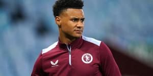 Ollie Watkins looks GUTTED as Aston Villa secure Champions League football for next season while his team-mates celebrate around him... but can you guess why he looks glum?