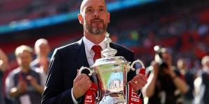 Erik Ten Hag IN! Man United fans urge Dutchman to stay at club after their FA Cup final victory vs Man City... as Sir Jim Ratcliffe and co hold talks with two potential replacements