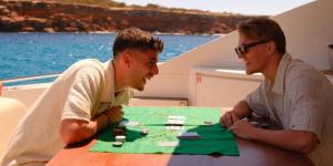 Kai Havertz and Martin Odegaard enjoy a boat holiday together as the Arsenal stars unwind with a game of cards after falling short of the Premier League title