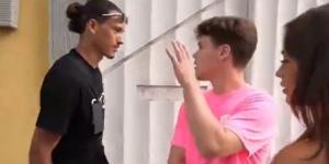 'Darwin has him rattled!': Liverpool fans mock American YouTube streamer as he responds to be being brutally BLANKED by Nunez in the street