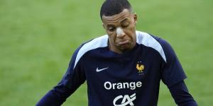 Kylian Mbappe is pictured in training for the first time since breaking his nose during France's victory over Austria amid doubts over Real Madrid star's participation in the rest of Euros group stages