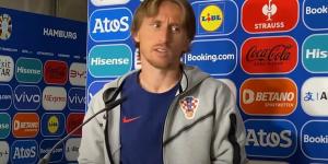 Luka Modric WALKS OUT on interview following question from Spanish reporter... after Croatia suffered another Euro 2024 blow by conceding late in draw with Albania
