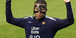 Kylian Mbappe is struggling with his new face mask, Didier Deschamps reveals - but the France boss insists the superstar is 'raring to go' after breaking his nose