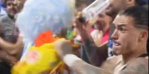 Incredible new footage shows the moment Liverpool star Darwin Nunez enters the stands before swinging punches at Colombian fans... after Rodrigo Bentancur was spotted throwing two bottles into the crowd