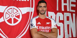 Arsenal suffer heavy blow as summer signing Mikel Merino is set to be sidelined for nearly TWO months - after he suffered a fractured shoulder in his first training session