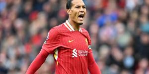 Virgil van Dijk delivers major update on his Liverpool future - with Reds captain into the final year of his contract at Anfield