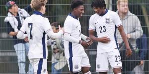 England legend's son follows in dad's footsteps by scoring in Three Lions comeback win over Germany as fans hail 'MAGIC' Man City youngster