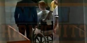 Barcelona goalkeeper Marc-Andre ter Stegen seen in wheelchair outside hospital after suffering horror knee injury - as grave 'minimum time span for recovery' is revealed