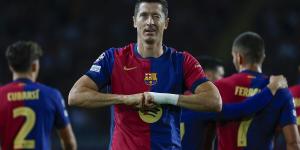 Goal-fest for Barcelona sees Lewandowski bag a brace